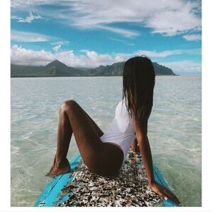 LainSnow Ocean Isle Women's One Piece Bathing Suit in Coconut White XL Swimsuit